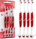 Pet Toothbrush for Dogs, Cats with Soft Bristles - Easy Teeth Cleaning & Dental Care, Non Slip Dual Head Dog Toothbrush for Medium & Large Pets, Toothpaste Not Included, Pack of 4