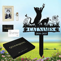 Personalized Memorial Marker for Departed Feline Friends, Handcrafted Cat Grave Stone