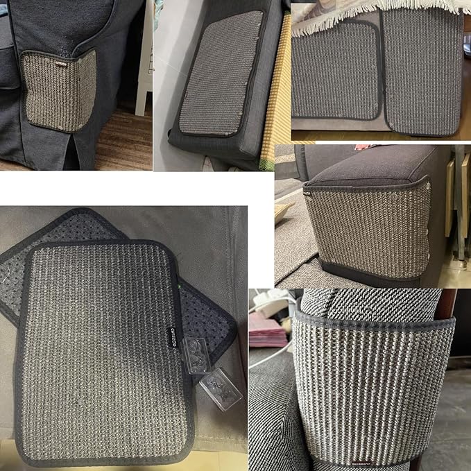 Cat Scratching Pad Natural Sisal Sofa Corner Furniture Protector Scratcher Mats Protecting Carpets and Sofas Couch Corner Furniture Anti-Slip Sisal Cat Repellent Mat for Sofa Bed Desk Legs