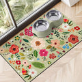 Eco-Friendly Pet Supplies: 17"x30" Absorbent Quick Dry Dog Bowl Mats for Food and Water Dispenser, Cat Food Mat