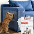 12 PCS Large Cat Scratch Furniture Protector, Transparent Couch Protector from Cat Claws, Single-Sided Self Adhesive Anti Pet Deterrent Sofa Cover, 17IN