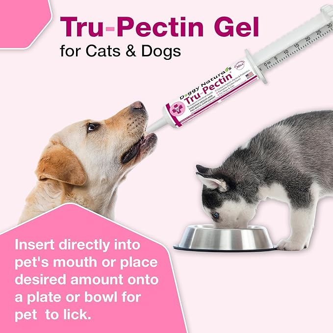 Tru-Pectin Anti-Diarrheal Oral Paste for Dogs & Cats – Chicken Liver Flavor –Helps Reduce Occasional Loose Stool & Diarrhea, Balance Gut pH, Support Normal Digestion & Gut Flora -Made in USA- 15cc