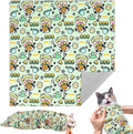 21.7" Cat Grooming Wrap for Cutting Nails, Corn Pattern Self-Adherent Fabric Wrap for Cats, Anti-Scratch Anti-Escape Multifunctional Cat Swaddle Tool for Teeth Brushing, Ear Cleaning