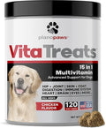 Vita Treats - Dog Vitamins and Supplements - Hemp Oil for Dogs - Glucosamine Chondroitin for Dogs - Omega 3 Fish Oil for Skin & Coat - Probiotics - Dog Joint Supplement - 120 Dog Multivitamin Chews
