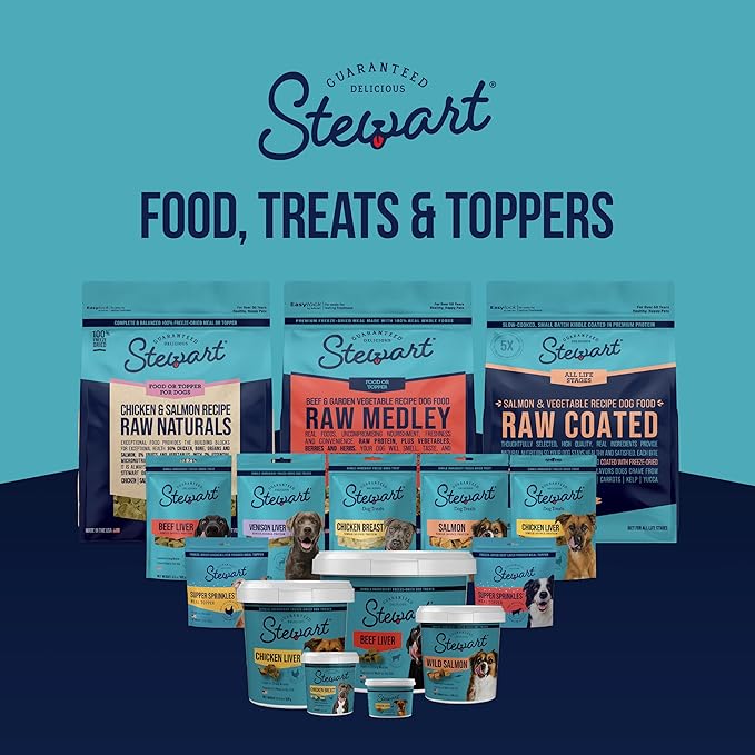 Stewart 100% Chicken Liver Dog Treats, 1.5 oz Tub, ~25 Pieces, Freeze Dried Raw, Single Ingredient, 60% Protein Training Treats or Meal Topper, Grain Free, Gluten Free