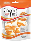 Good'n'Fun Triple Flavor Chips, Dog Chew Treats, Premium Chicken and Beef Hide Treats for Dogs, 4 oz