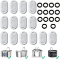 RBAYSALE Cat Water Fountain Replacement Filters - 28 Pack Triple Action With Carbon Filter and Pre-Filter Sponges (14 Filters & 14 Sponges) for Pet Water Fountains