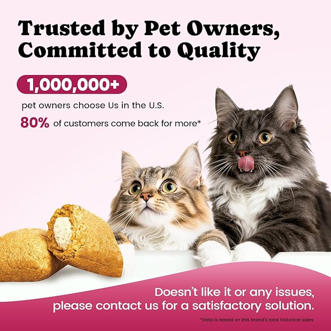 Glucosamine for Cats, Cat Joint Supplement with Chondroitin, Omega-3s & Green-Lipped Mussel, Pain Relief Crunchy & Creamy Treats for Senior Cats, Hip & Joint, Mobility & Flexibility Support -450 Chews