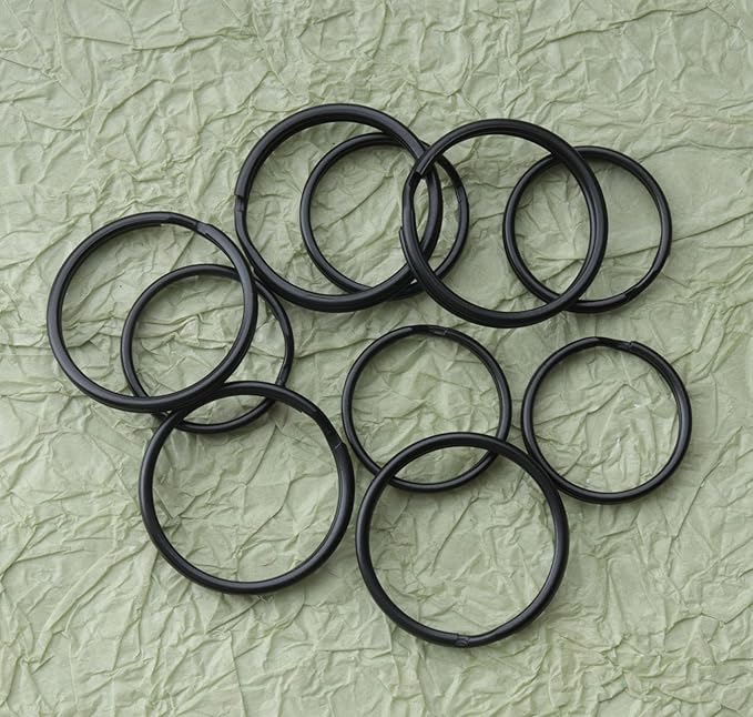 5 Pcs Dog Tag Clips with 5 Pcs 3/4 Inch 1 Inch Keychain Metal Rings for Pet Kitten Cat Collars ID Holder