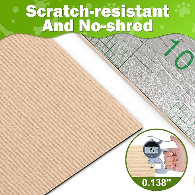 ENONCI Bed Cat Scratcher Pad,47.2"x15.8"Cat Scratching Mat,Self-Adhesive Trimmable Anti Scratch Bed Couch Wall Corner Furniture Protector from Cat Claws,Easy Use for Cat Carpet/Door/Post