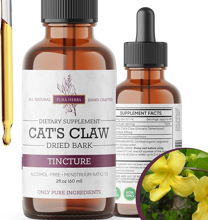 Cat’s Claw Liquid Extract | Alcohol-Free, Vegan, Non-GMO, Gluten-Free | 2 oz Liquid Herbal Organic Tincture