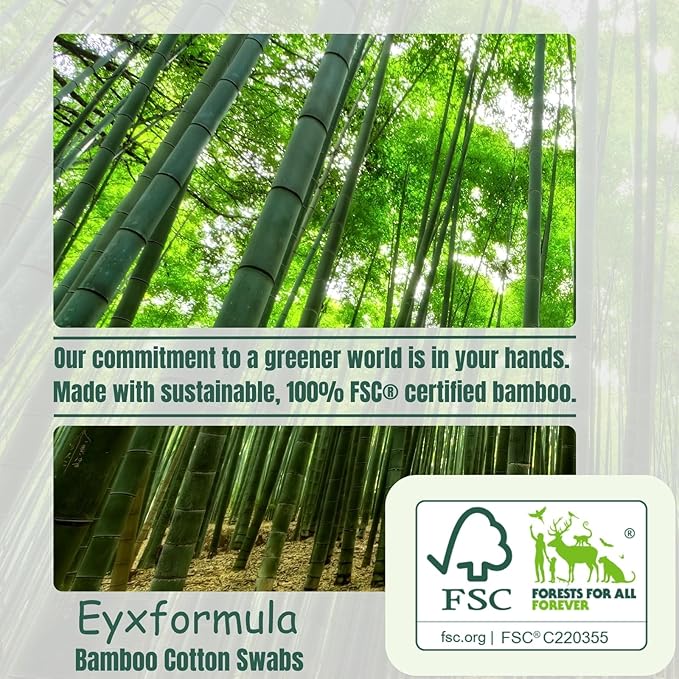 eyxformula Dog Ear Cleaning Swabs - Professional 6-inch Bamboo Sticks Long Cotton Swabs with Extra-Long Cotton Tips - Ideal Solution for Dog Ear Cleaning, Itch Relief, Ear Infection Prevention