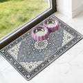 Dog Food Feeding Mat - Absorbent Diatomite Pet Dog Cat Bowl Mats for Food and Water, Anti Slip Dog Bowl Placemat for Floors, Quick Dry Pet Dish Matts Supplies, Bohemia Style, 17 * 30in