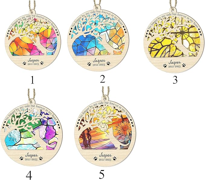 Personalized Dog Memorial Ornament,Gifts for Loss of Cat, Cat Lovers Gifts