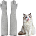 Cat Gloves Bite Proof, Grooming Gloves for Cats with Aramid Fiber Protection, 16 Inch Arm Coverage for Handling and Veterinary Use, Flexible Finger Design for Precise Control