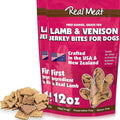 TRMC Real Meat Dog Treats - Two 12oz Bag of Bite-Sized Air-Dried Lamb & Venison Jerky for Dogs - Grain-Free Jerky Dog Treats with 95% All-Natural, Free-Range, Grass Fed Lamb & Venison