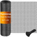 Plastic Chicken Wire Mesh Fencing, 15.7IN x 10FT Rigid Plastic Wire Mesh Fence Roll, Garden Balcony Fencing Barrier Netting for Farms, Poultry, Yards, Dog, Cat (0.4m x 3m)