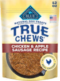 Blue Buffalo True Chews Dog Treats, Made in the USA with Natural Ingredients, Chicken and Apple Sausage Recipe, 12-oz Bag