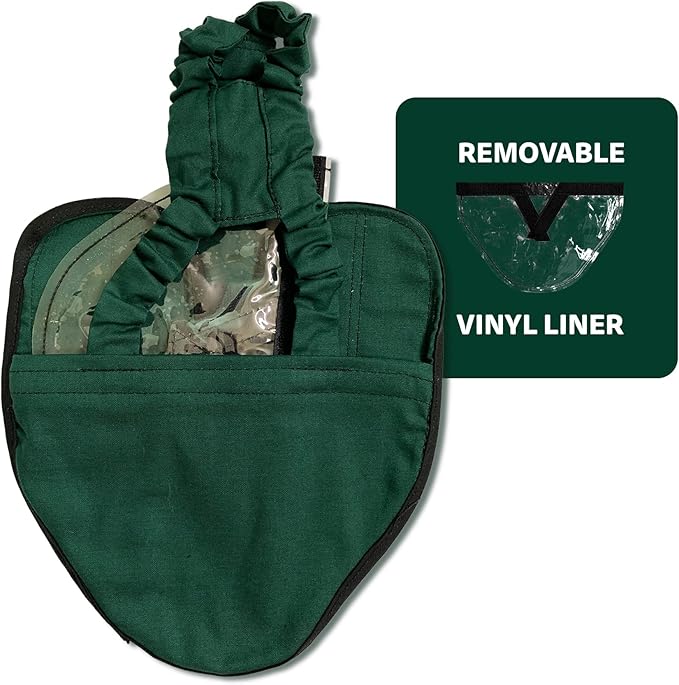 Hen Holster Starter Kit - Wrap-Around Runner Duck Diaper w/ Removable Liner & Fixed Tab - Durable, Secure Fit, Easy-to-Wear - Essential Duck Supplies for Real Ducks, Made in USA - Green
