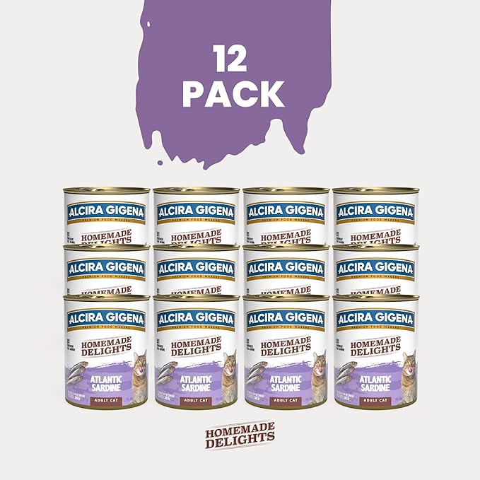 Wet Cat Food for Adult Cats, Atlantic Sardine Recipe, High Protein Grain Free Canned Cat Food, 11.99 oz Cans (Pack of 12)