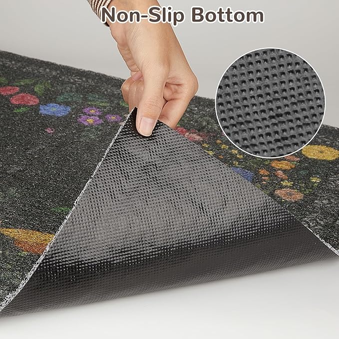 Unicorn Catcher 33x22 inches Cat Litter Mat Non-Slip Bottom Litter Box Mat Urine-Proof Soft Litter Mat for Cats Waterproof Pads Protects Floors Cat Mat for Litter Box Pet Supplies
