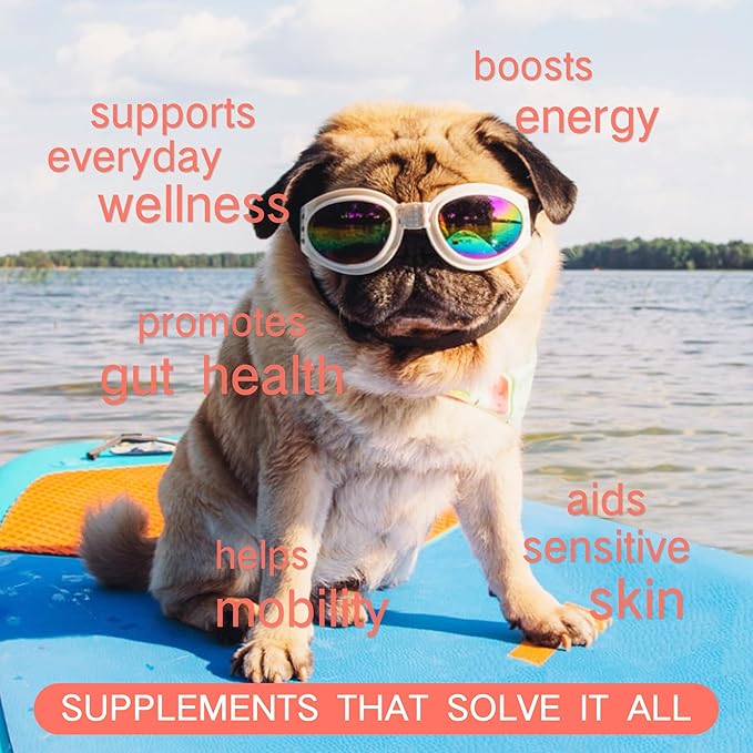 21-in-1 Dog Vitamins and Supplements with Glucosamine & Chondroitin, Natural Daily Multivitamin Chewable for Dogs, Puppy Vitamins Health-Skin-Immunity-Gut Digestion-Joint-Heart, 60 pcs
