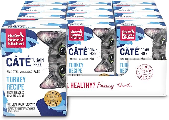 The Honest Kitchen Human Grade Câté™ Grain Free Turkey Pâté Wet Cat Food, 5.5 oz (Pack of 12)
