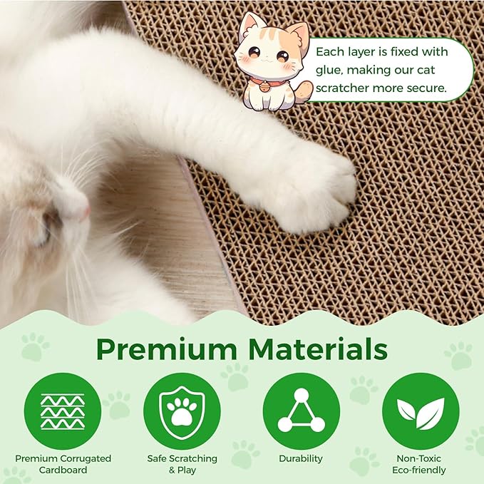 Round Cat Scratcher Refill, 10 Inch Cat Scratching Board for Indoor Cats, Cardboard Cat Scratcher Pads Circle Replacement, Double-Sided (2 PCS)