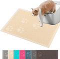 Darkyazi Cat Litter Box Mat for Floor Litter Trapping Mat Non-Slip Backing, Scatter Control, Easy Clean, Water Resistant, Soft on Paws (15.75" x 11.75",Beige)