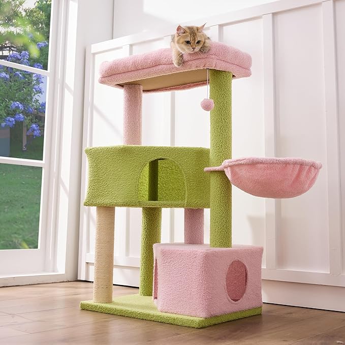 Gardner Pet 41" Tall Cat Tree for Medium-Large Cats, Heavy Duty Cat Trees Towers with 2.8in Posts, Easy to Assembly