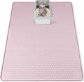 Cat Litter Mat, XXL Extra Large 50" x 35" Silicone Mat Litter Trapping Mat for Scatter Control, Soft on Kitty Paws, Easy to Clean (Pink)