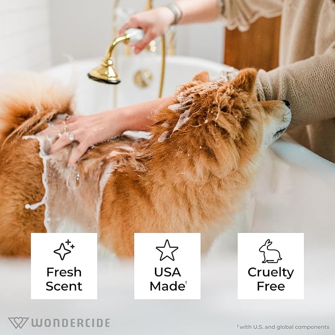 Wondercide - Flea & Tick Shampoo for Dogs and Cats - Flea and Tick Treatment with Natural Essential Oils - for Pets Over 4 Months - Powered by Plants - Cedarwood - 12 Fl oz