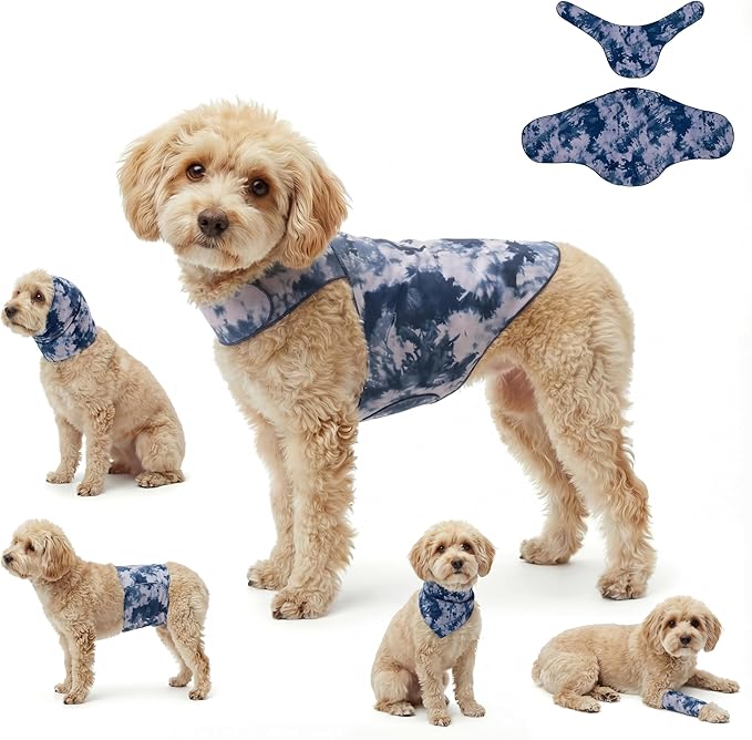 DAJIDALI® Dog & Cat Anxiety Vest & Spay Recovery Suit – Silent Calming Wrap for Surgery, Thunderstorms – Breathable Cone Alternative
