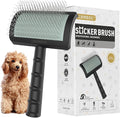 Dog Slicker Brush for Poodles,Doodles,Goldendoodles Grooming Fluffy Shedding Tangles Mats Knots Easy and Quick Best Dog Slicker Brush for Long Thick Curly Coat Labradoodles Dematting.25mm(1'')