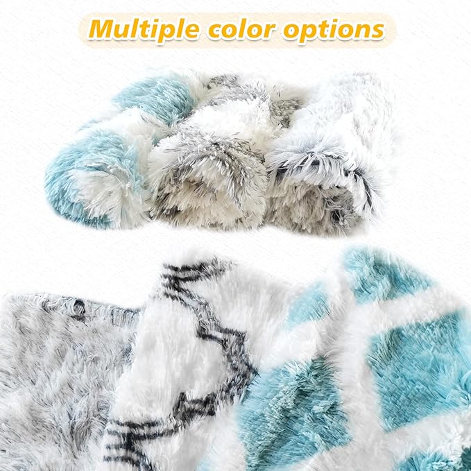 PJYuCien Fluffy Fleece Calming Cat Pet Throw Blanket, Super Soft and Warm for Indoor Cats and Dogs, Machine Washable, Puppy Blanket, Small, Grey, 16" * 24"
