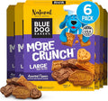 Blue Dog Bakery Natural Dog Treats, More Crunch Large, Assorted Flavors, 18oz Box, 6 Boxes
