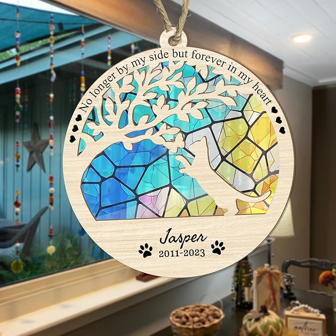 Personalized Dog Memorial Ornament,Gifts for Loss of Cat, Cat Lovers Gifts