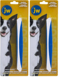 JW Pet Company 8-Inch Gripsoft Rotating Comfort Comb, Fine and Coarse (Pack of 2)