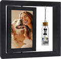 Personalized Wooden Rotating Pet Picture Frame for 4x6 Photo, Memorial Gift for Loss of Dog Cat, Rainbow Bridge Pet Hair Keepsake Fur Jar, In Loving Sympathy Pet Frame, Animal Loss Gift Passed Away