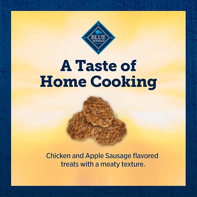 Blue Buffalo True Chews Dog Treats, Made in the USA with Natural Ingredients, Chicken and Apple Sausage Recipe, 12-oz Bag