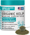 Sea Kelp Powder for Dogs - Thyroid, Dental & Plaque Support, Skin & Coat - Chew + Heal Labs Iodine-Rich 4 oz Kelp Supplement, Digestion & Immune, Seaweed Meal Topper with 5cc Spoon, Made in USA