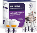 Cat Calming Pheromone Diffuser Set (120-Day Supply) – 2 Diffusers + 4 x 48ml Refills – Helps Reduce Urine Spraying, Scratching & Fighting – Unscented Stress Relief for Multi-Cat Homes