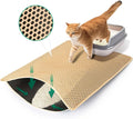 GRELY Cat Litter Mat,25"x16" Litter Box Mat,2 Layer Litter Trapping Mat for Indoor Cats,Litter Catcher Mats. Non-Slip Waterproof Urine Proof, Collapsable