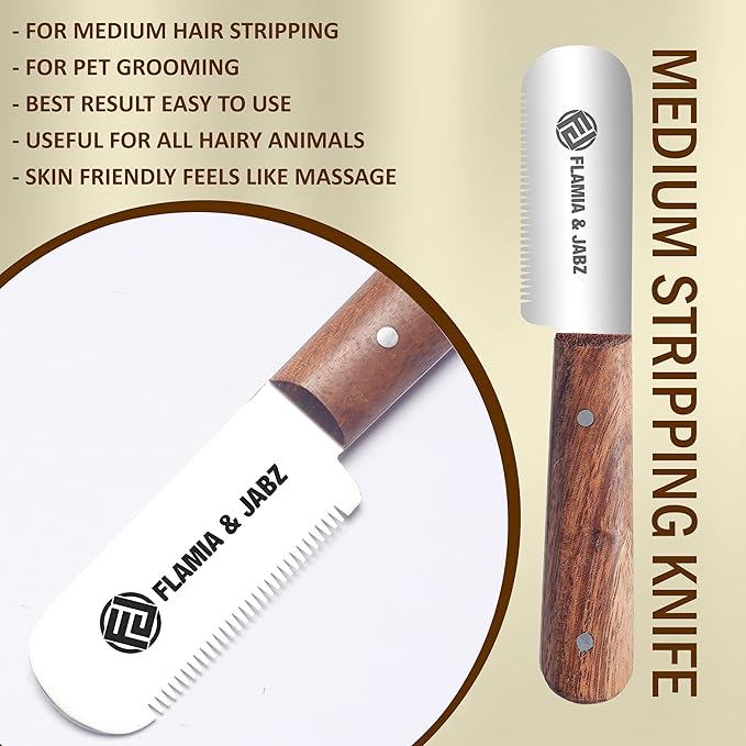 Professional Stripping Knife, Right handed, 3 inch blade (Stainless Steel) (3 Piece Pack, Rosewood)