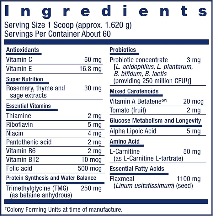 Life Extension Dog Mix, Dog Vitamins and Supplements, probiotics, L-carnitine, B12, folic Acid, Vitamin C, Vitamin E, Rosemary, Nutrient Absorption, Gluten-Free, Non-GMO, 60 Servings
