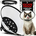Cat Cone Collar for After Surgery to Stop Licking, Escape-Proof Recovery, Elizabethan E Collar for Cats, Comfortable Cone for Cats (Black, Medium)