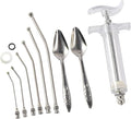 Baby Bird Feeding Syringe Feeding Tubes for Birds Parrot Hand Feeding Syringe with 6 Pcs Curved Gavage Tubes and Stainless Steel Metal Feeding Spoon (50ML)