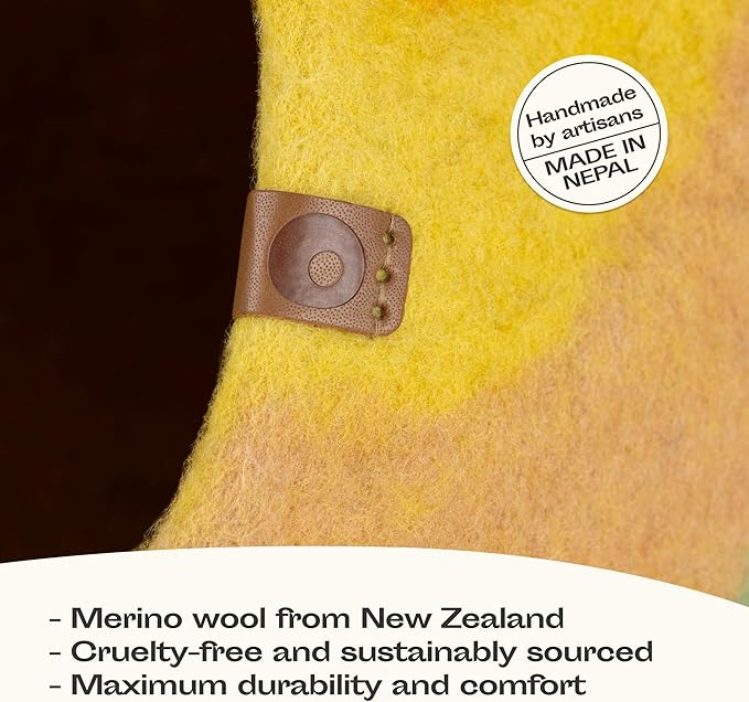 MEOWFIA Cat Cave – Premium Felt Cat Bed for Indoor Cats, Handmade Merino Wool (Tucson Sunset, Medium)