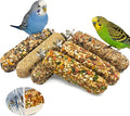 6PCS Parakeet Treat,Natural Parrots Treat Sticks,Vegetable & Grain Flavor Crunch Sticks,Bird Treats for Cockatiel Budgies Lovebirds Conure Canary Finches