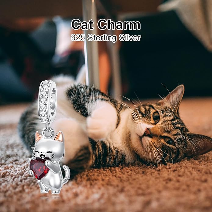 SIMONLY Animal Charms for Bracelets 925 Sterling Silver Highland Cow/Axolotl/Dragon/Dog/Cat Charms Animal Beads for Jewelry Making for Women Christmas Mothers Day Gifts